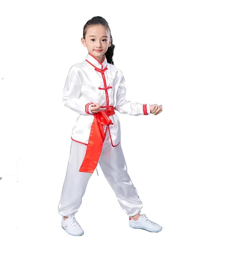 Adult Kid Chinese Traditional Wushu Costume Clothes Boys Girls Kungfu Pak Tai Chi Martial Art Uniform Outfits Custom