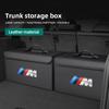 Large Capacity Leather Car Trunk Organizer Box Interior Toolbox For BMW X1 X2 X3 X5 X4 X6 X7 G30 G20 G32 G11 G12 F40 F30 F20 F10 QS4