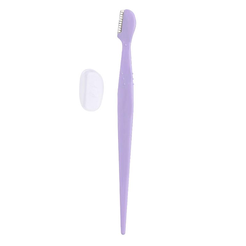 1pcs Eyebrow Razors, Straight Handle Eyebrow Makeup Tools Grooming Razors, Unisex Stainless Steel Hair Remover With Protective Cover