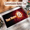 Personalized Crystal Velvet Carpet Galatasaray FC Pattern Non Slip Floor Rug