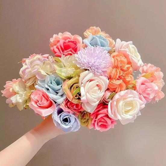 Rutschfestes Blumen-Stirnband für Mädchen, Bequeme, Flexible Haar-Accessoires mit Kunstblumen, Traditionelle Nationale Haarnadel für Hanfu-Party
