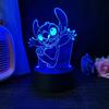 Stitch 3D Acryl Illusion Nachtlicht 16 Farbwechselnde Dekorationslichter Mit Fernbedienung Weihnachten Geburtstag Dekoration Geschenk