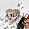 Creative Metal Love Mirror Sticker Mobile Phone Case Airbag Bracket Back Sticker Retractable Portable Makeup Mirror Niche