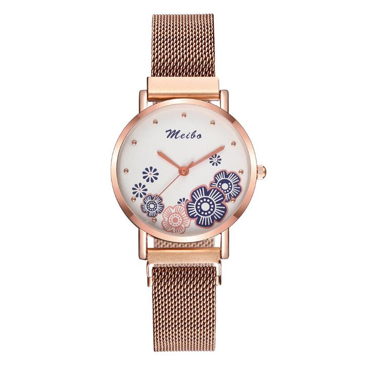 Orologio da Donna Meibo, Orologio Milanese Pigro Stampato Con Magnete