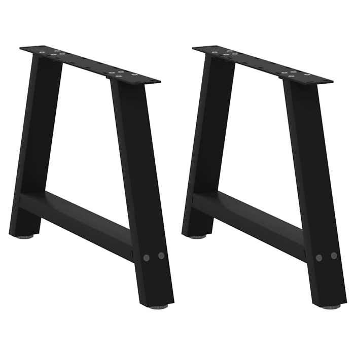 VidaXL Coffee Table Legs In A-Shape, 2 Pieces, Black, 60 X (42-43) Cm, Steel 4012836