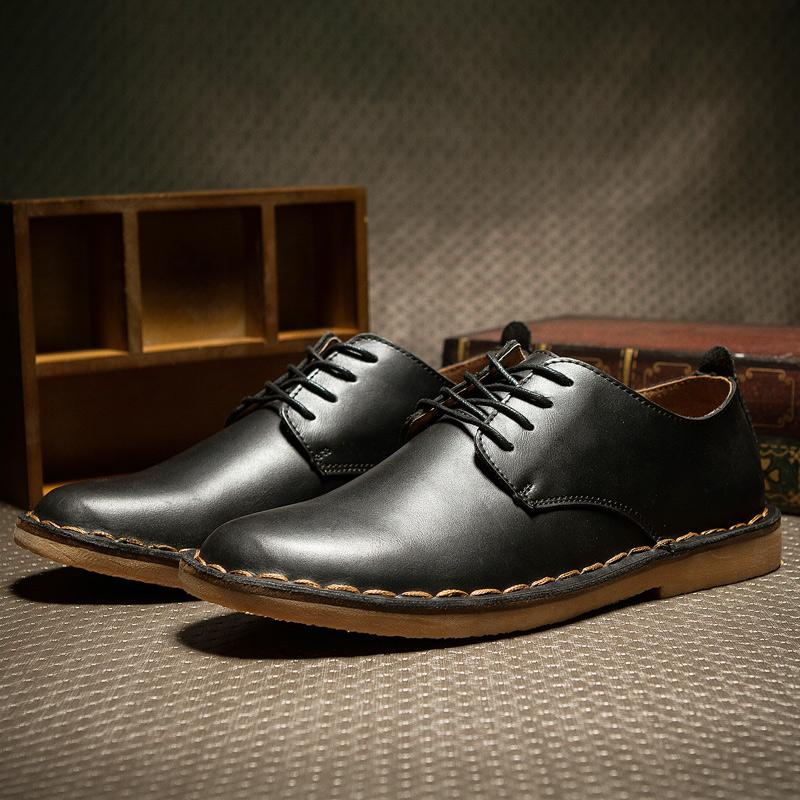 Classic Men Shoes Brand Men Genuine Leather Shoes Lace Up Suit Shoe Men's Office Business Shoe Commuting Leisure Shoes Men