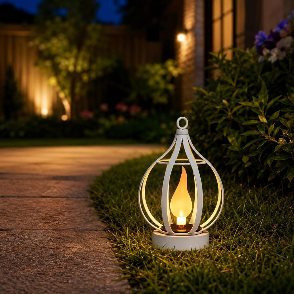 Flame Hanging Projection Light for Outdoor Garden Patio Decoration