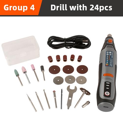 Mini Cordless Rotary Tool 3.7V Electric Drill Pen Drilling Machine Rechargeable for Jade Carving Polishing Engraving Cutting