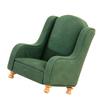 Miniature Sofa Model Figure 1/12 Scale Doll House Decoration Armchair with Washable Floral Fabric And Wood Frame Design