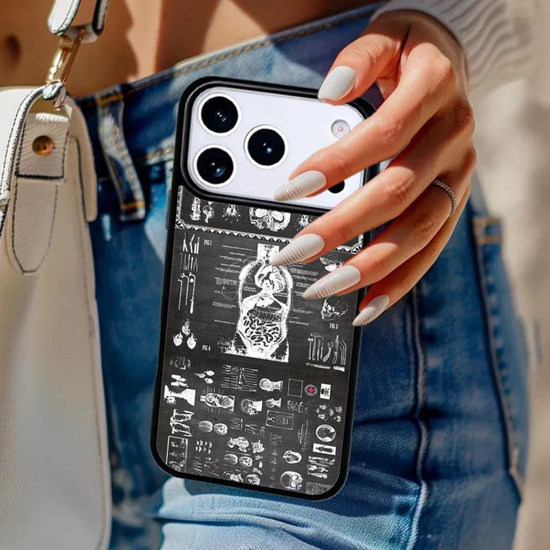Medical Human Organs Brain Phone Case For iPhone 17 Air 14 15 13 12 Max Cover For Apple 16e 11 Pro Max Plus Coque