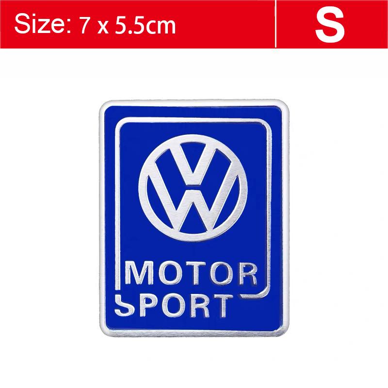 1Pcs 3D Aluminum Stickers Car Body Trunk Decal For VW Golf Tiguan Touran Polo GTI Jetta Passat CC T5 Scirocco Arteon Transporter Mc9