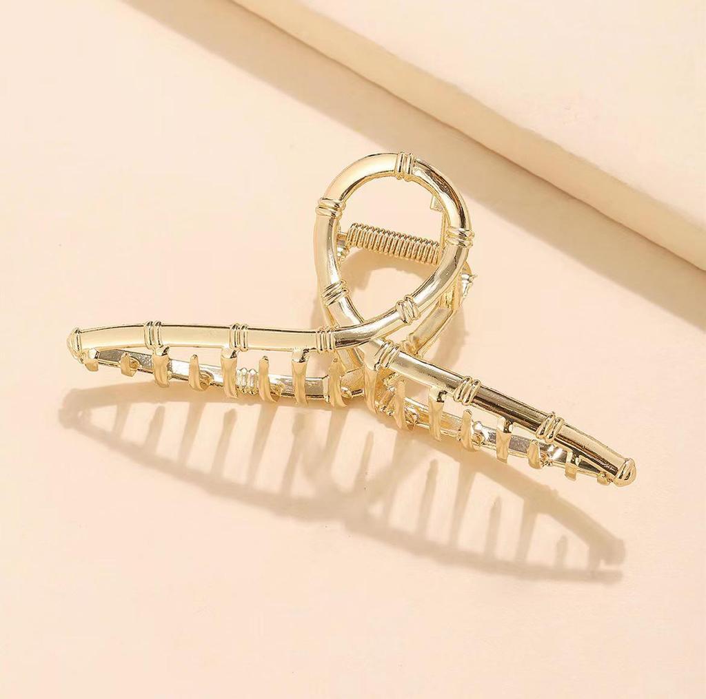 High-End Large Metal Claw Hair Clip for Women - Elegant Updo Accessory