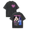 Vintage Washed Young Miko Do Not Disturb Album Graphic T Shirt Fashion Hip Hop Short Sleeve Tshirt Unisex Women Oversized Tshirts