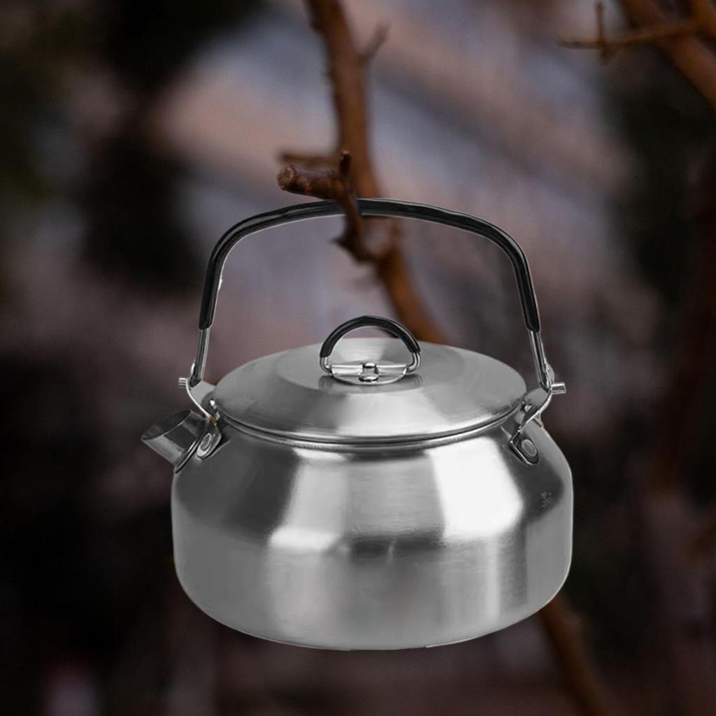 Tea Kettles 0.8L Stainless Steel Boiling Kettle With Foldable Handle Warmer Portable Boiler Dispenser For Countertop Travel