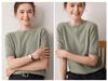 100% Pure Cashmere Round Neck Short Sleeve Pullover Sweater - Solid Color, Loose Fit for Autumn/Winter