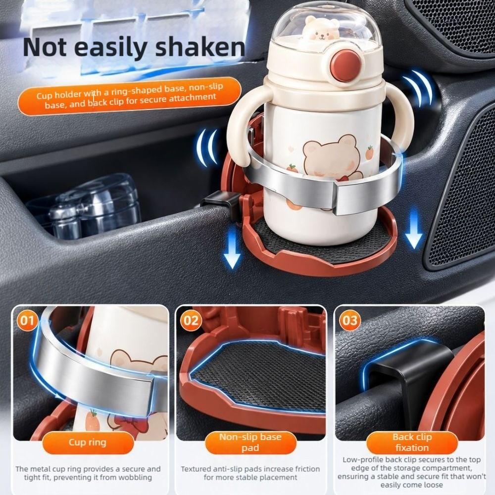 Collapsible Car Door Mount Cup Holder Foldable Drink Storage Rack Car Beverage Holder Coffee Cup