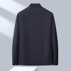 Men's Milk Silk Lapel Jacket - Business Casual Outerwear for Middle-aged and Older Men