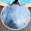 Round Beach Towel Raindrops Pattern Beach Blanket Pool Towels Soft Sand Free Water Absorbent Picnic Yoga Throw Mat Blankets