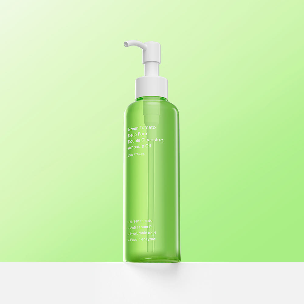 SUNGBOON EDITOR Green Tomato Deep Pore Double Cleansing Ampoule Oil 200ml Korean Pore & Sebum Care Cleanser