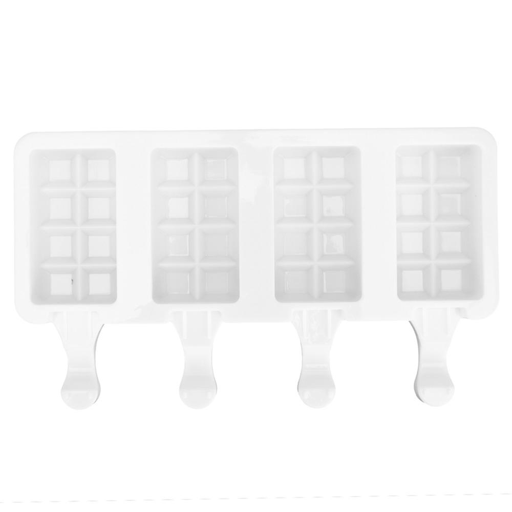 Grid Pattern Ice Bar Maker Square Ice Lolly Mold Portable DIY Ice Cream Mold  Summer Dessert