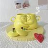 Kawaii Never Divide Pear Hugging Pear Couple Ceramic Cup Ins High Appearance Level Mug Cute Birthday Gift Water Cups Ceramic Mug
