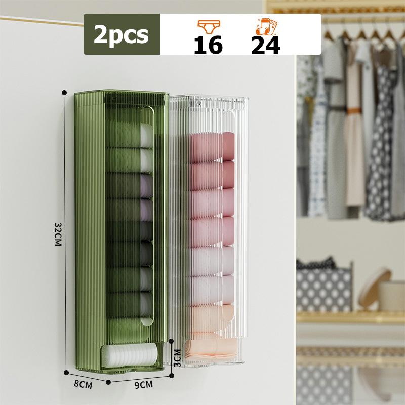 Underwear Storage Storage with Cover Punch Free Wall Storage Box Socks Collector