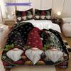 Dwarf Pattern Bedding Quilt Set Quilt Cover Pillowcase Home Decoration Birthday Gift (1 * duvet cover + 2 * pillowcase, without core)
