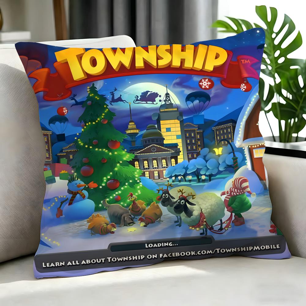 game Township Cushion Cover Cushion Cover Set Pcs x x x Pillowcase Decorative Sofa Home Decor