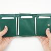 Hiroko Koshino Femme Wallet with Round Compact Black Women's Tri-fold Zipper, Monogram, Wallet,