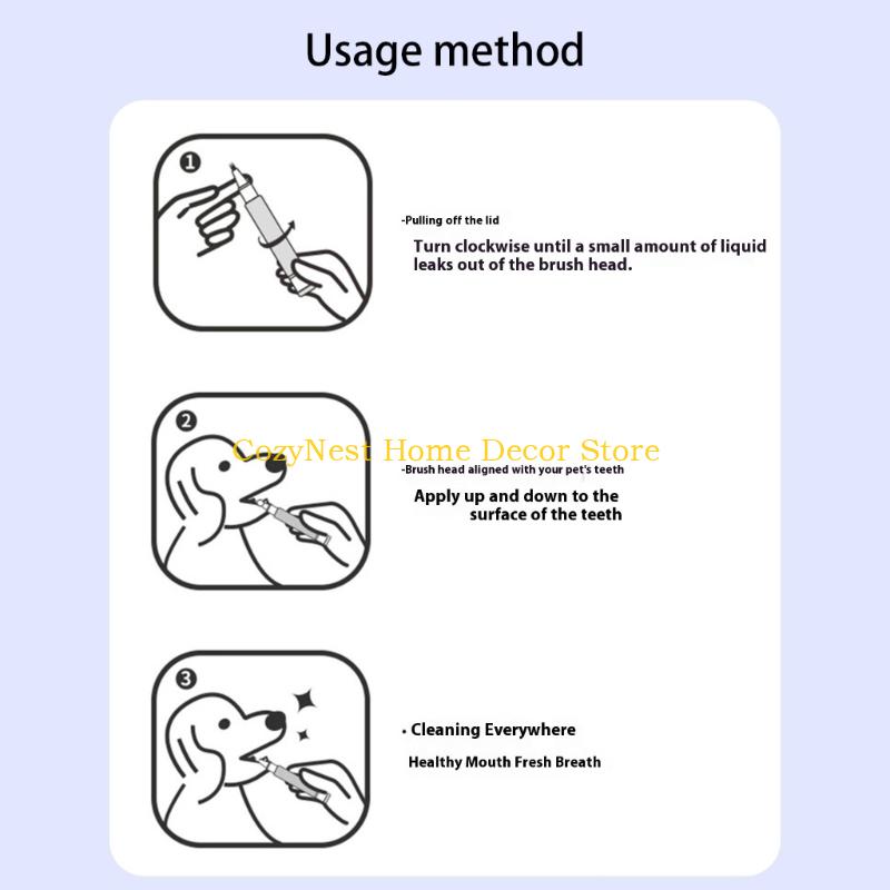 92MF Pet Dental Care Liquid Pen Gentle Plaque Remover Freshening Breath Safely China Mainland