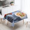 Breakfast Gourmet Printed Tablecloth Stain Resistant Waterproof Rectangular  Kitchen Table Decoration Home Decor
