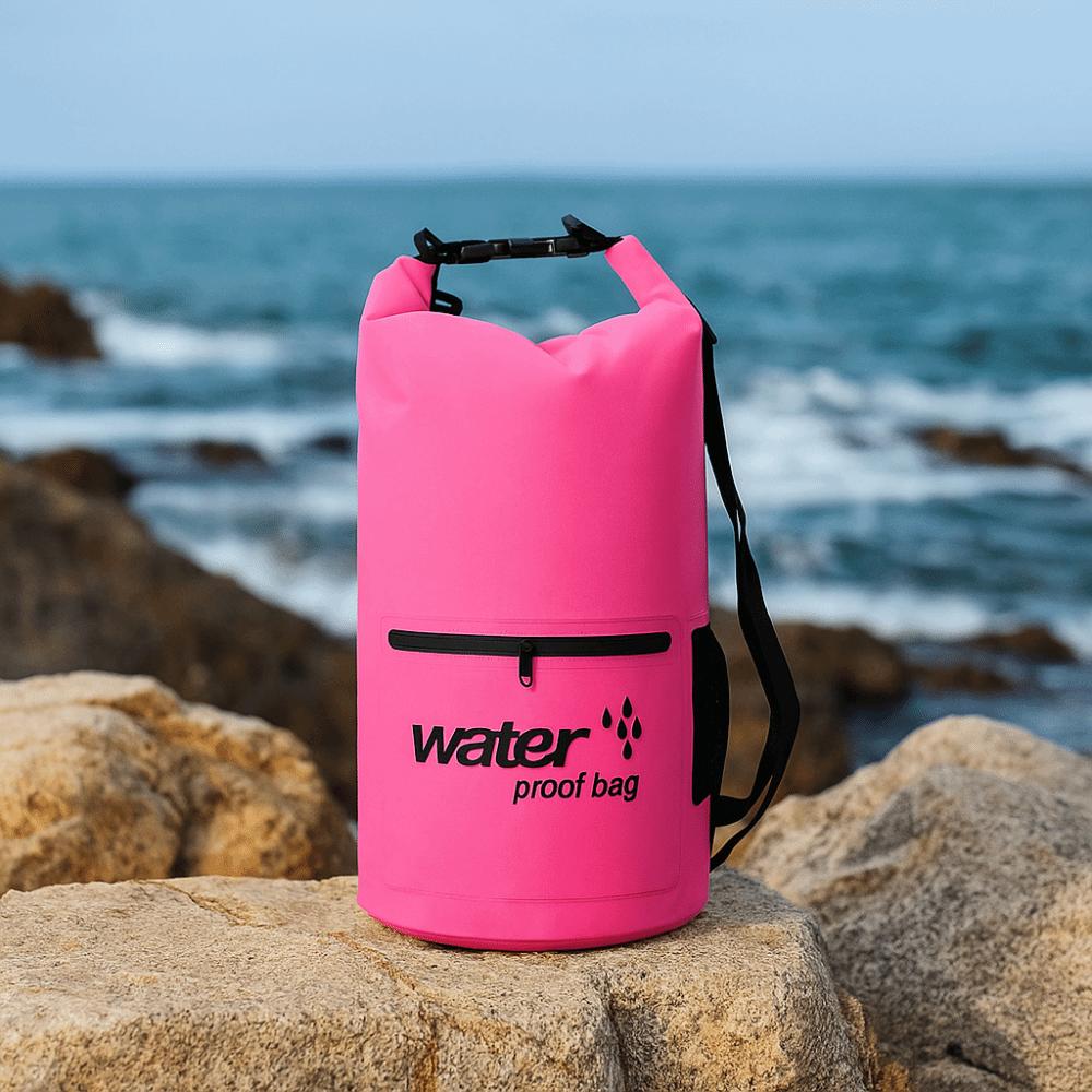 Thickened Material Roll Top Sack Mesh Pocket Floating Dry Bag Organizer Storage Backpack  Swimming