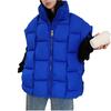 Fashion Women's  Winter Cap Sleeve Warm Solid Color Zipper Padded Vest