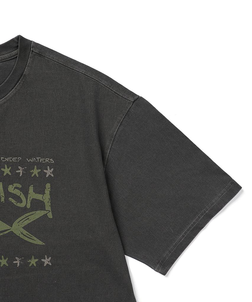 GAKKAI UNIONS Sunfish Pigment Short Sleeve T-Shirt Charcoal