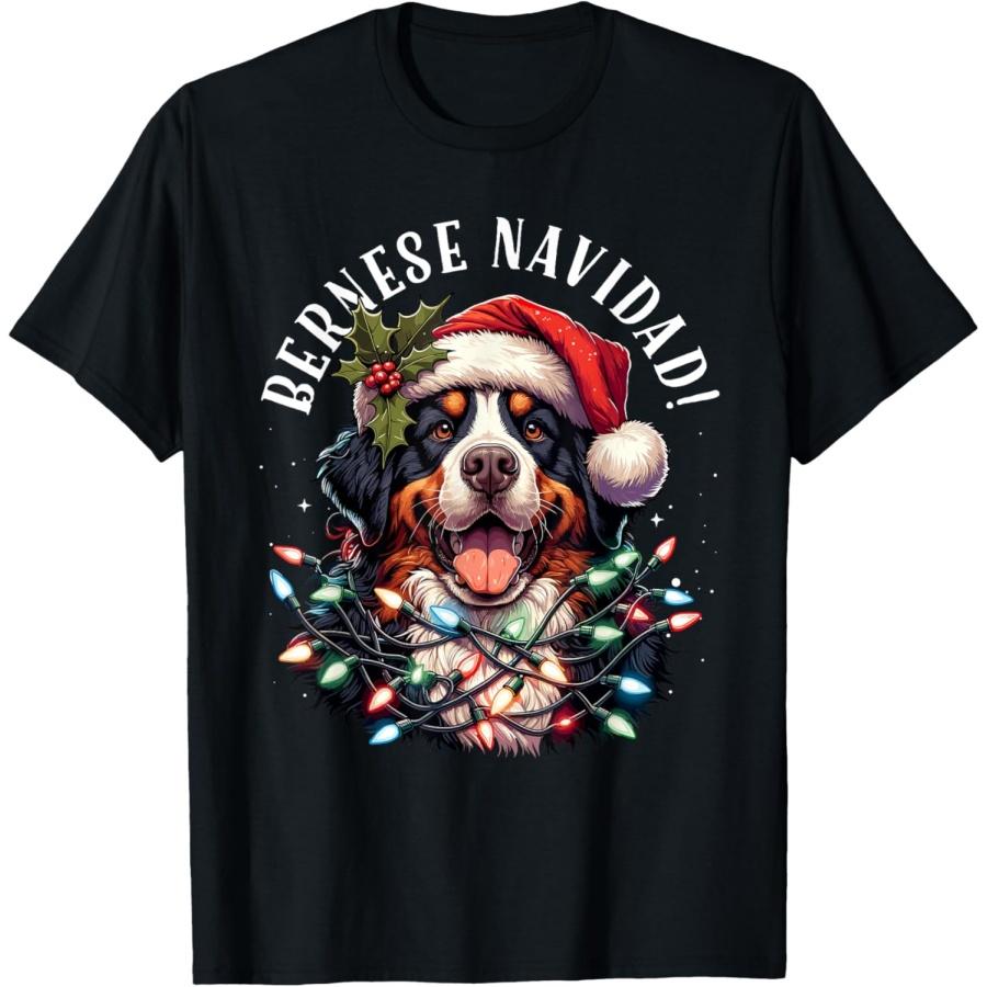 Bernese Mountain Dog Christmas Funny Bernese Navidad Berner T-Shirt S