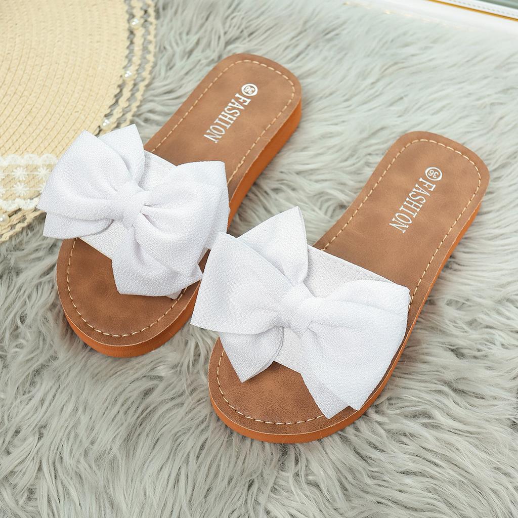Zomer Nieuwe Stijl Strandslippers, Strikvormige Buiten Slippers voor Dames