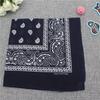 Trifong Bandana Navy 100% Cotton Adult Paisley Handkerchief Dark Blue Unisex Large 55cm x 55cm