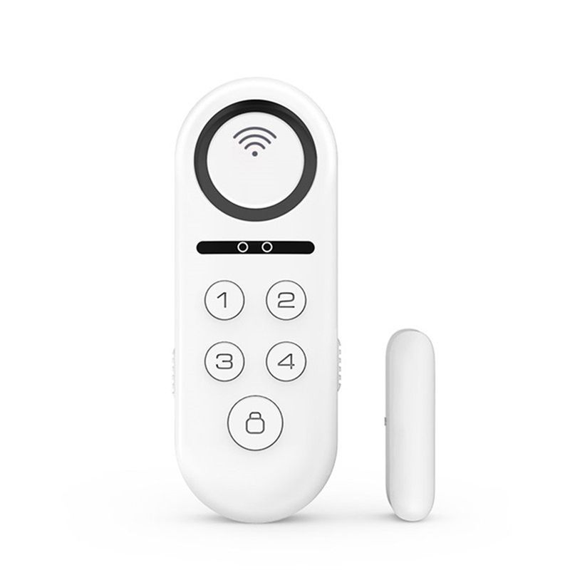 (Durable) Tuya Smart Door Window Alarm Sensor Door Magnetic Remote Sound And Light Password Disarm Tuya Smart Home