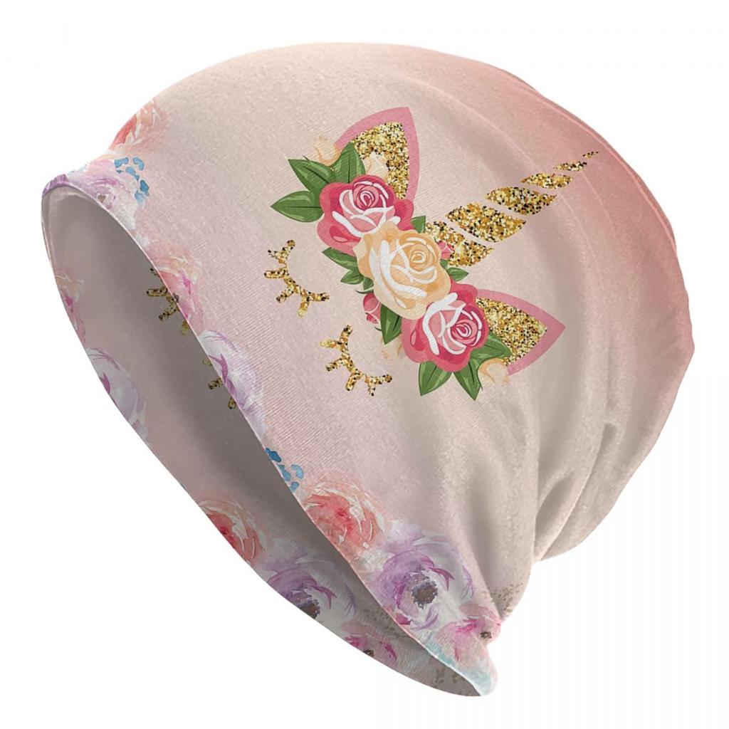 Sleeping Baby Rainbow Unicorn Skullies Beanies Caps For Unisex Women Unisex Fashion Winter Warm Knitting Hat Adult Bonnet Hats