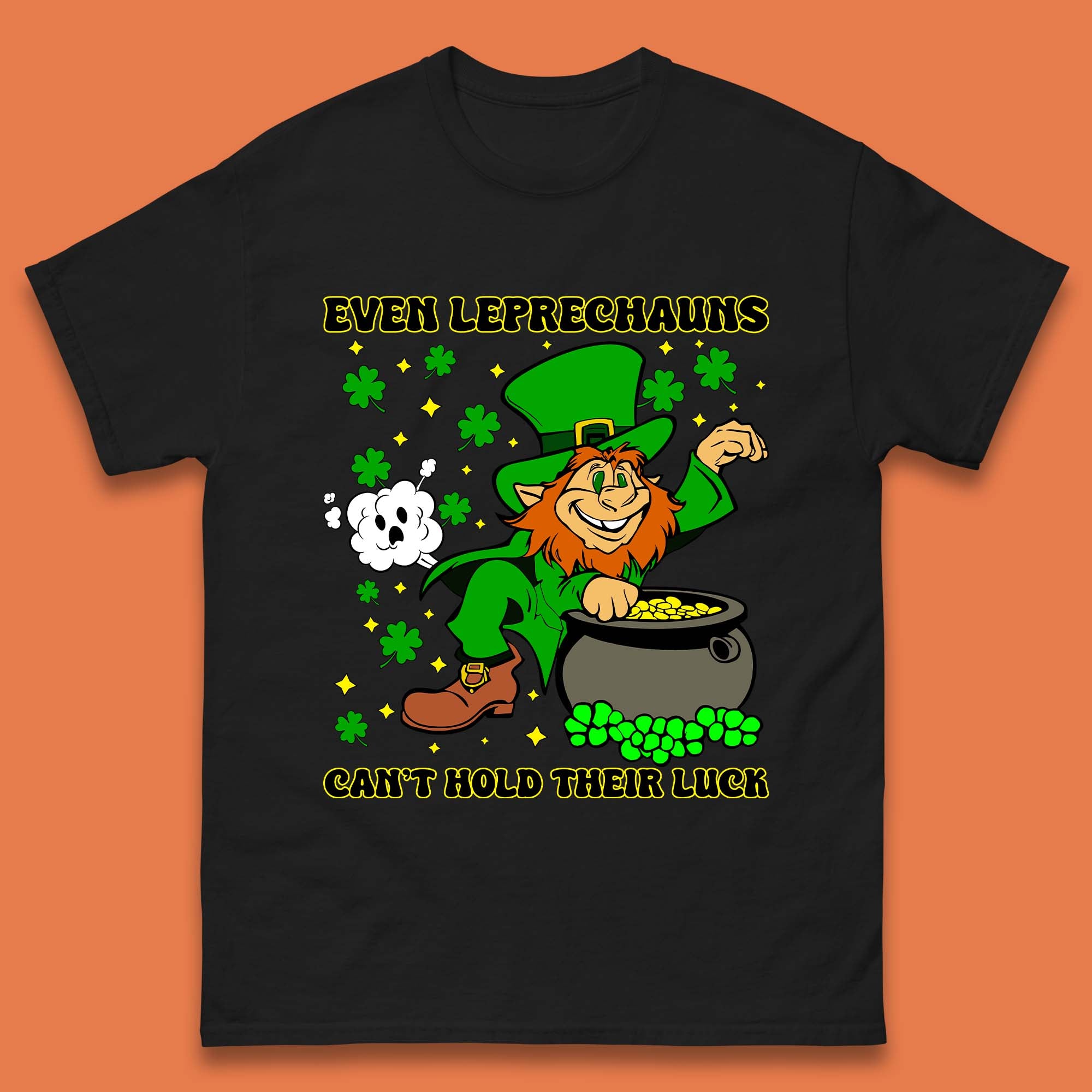 Leprechauns Can t Hold Their Luck Mens T-Shirt Womens Tops Tees L