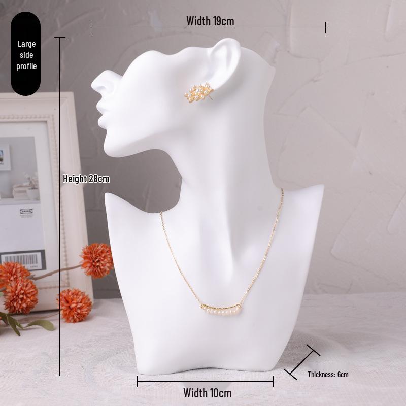 Jewelry Display Mannequin: Necklace, Earring, Ring, Bracelet Holder & Storage Stand.
