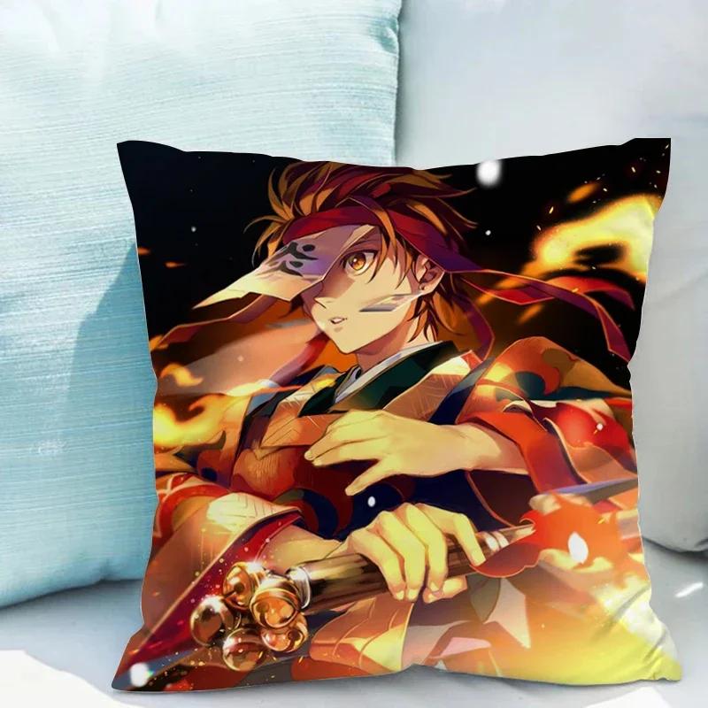 Poszewka na poduszkę x Demon Slayer Dekoracyjne poszewki na poduszki na poduszki Krzesła wypoczynkowe Dekoracja jesienna Poszewka na poduszkę Przytulanki poduszkowe