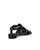 ECCO Sculpted Alba 25 Echtleder Damen Flache Riemensandalen, Schwarz, Größe 24,5 cm, 3E (23382301001)