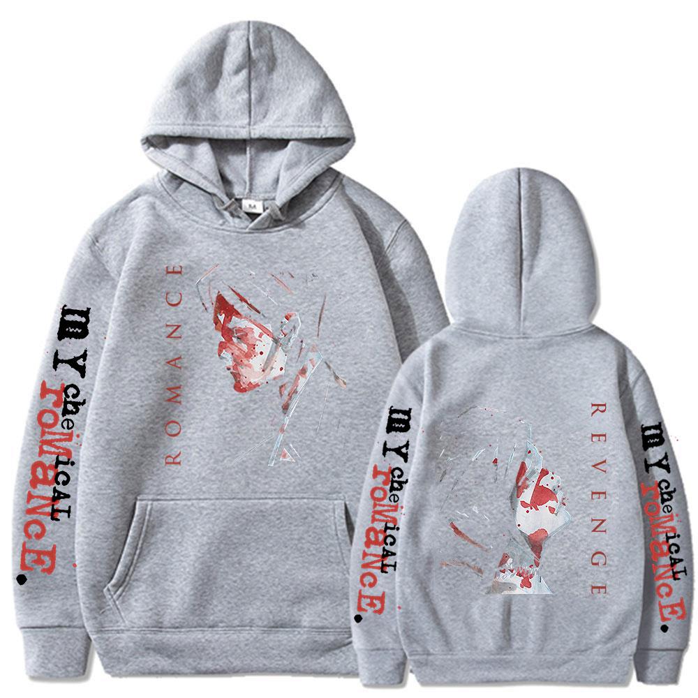 Punkbandet My Chemical Romance Huvtröjor Three Cheers for Sweet Revenge Huvtröjor Herr Dam Oversized Pullovrar