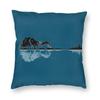 Rock Music 3D Guitar Cushion Cover 45X45 Home Decorative Print Music Note Throw Pillow Case For Sofa Double-Sided