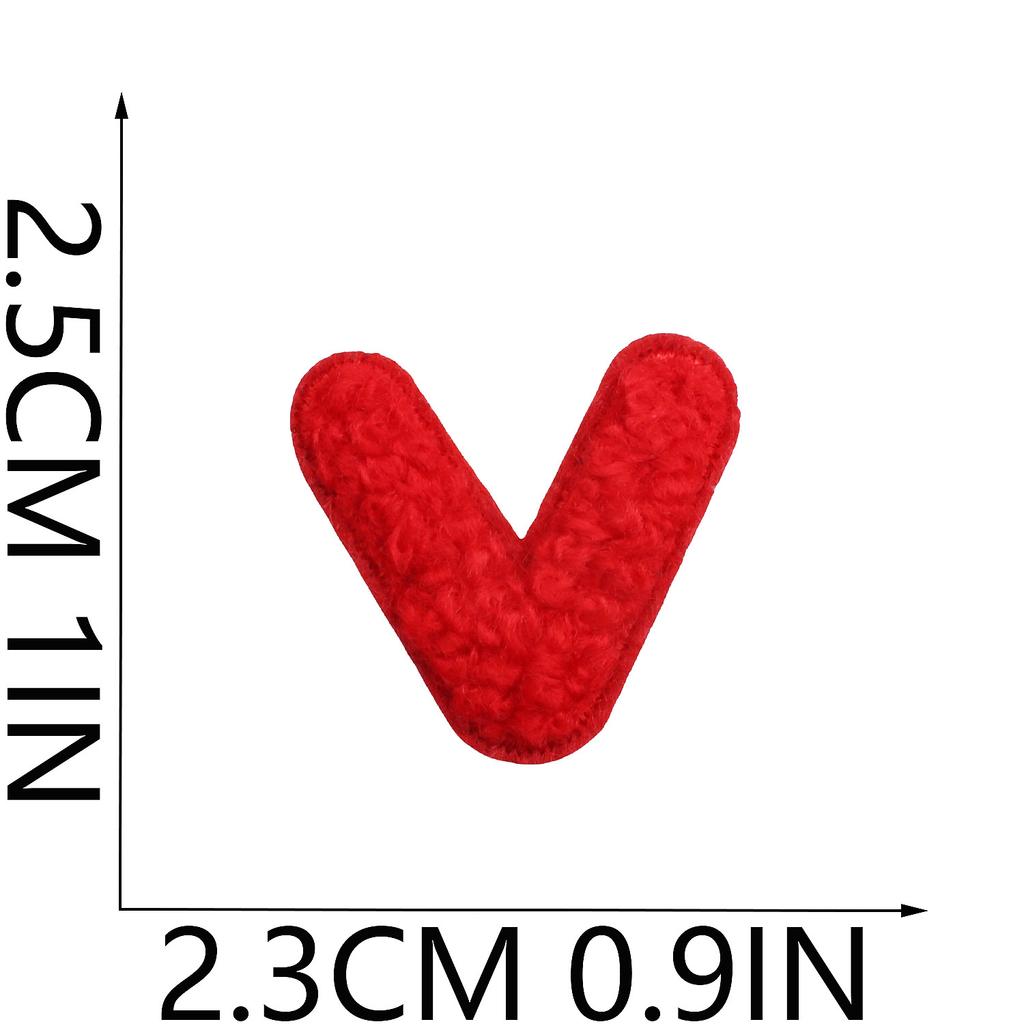 Towel Embroidery English Alphabet Embroidery Cloth Sticker Small Number Patch Sticker Bag Decoration Chenille Embroidery Label Ironing