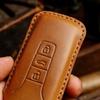 Handmade Leather Car Smart Key Case Cover Shell Bag for Volkswagen Vw Touareg Accessories