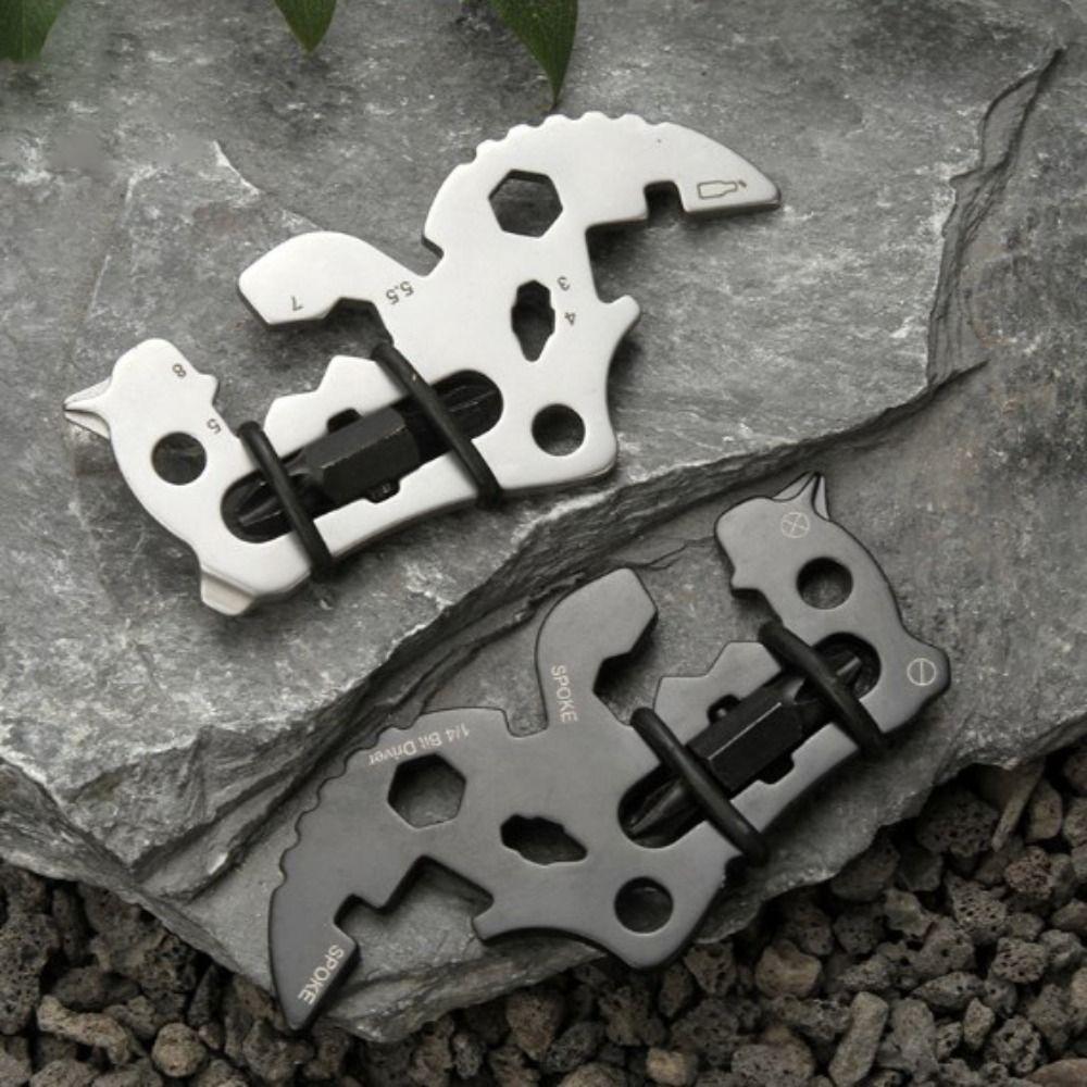 Stainless Steel Card Bottle Opener Multi-functional Portable Outdoor Camping Keychain Small Tool Household Combination Hardware