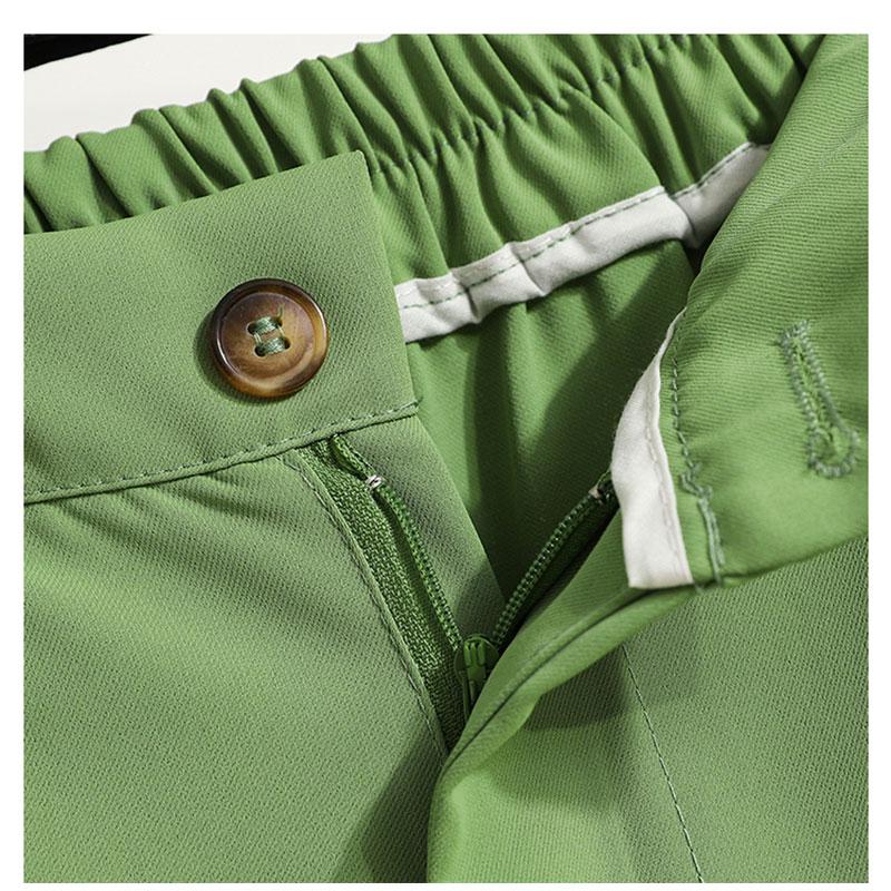 Dimanaf 2022 Plus Size Summer Shorts Pants High Waist Women Basic Pants Big Casual Female Casual Trousers Green Pants 5XL