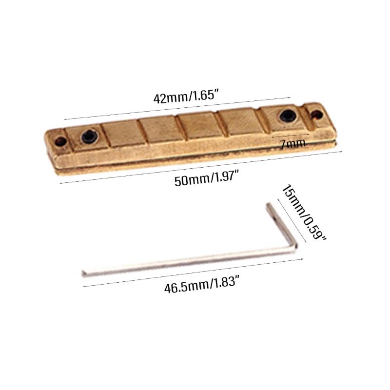 42mm Adjusted Guitar Nut Brass Metal Electric Guitar Height Adjusted Nut for   Style Electric Guitar